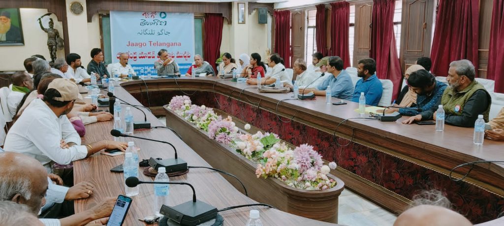  MPJ had an interactive discussion facilitated by Jago Telangana in the presence of Mr. Jogender Yadav at Madina Education Centre, Nampally, Hyderabad on Dt-26-8-2023